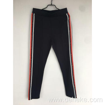 Women's Knit decro tape trousers